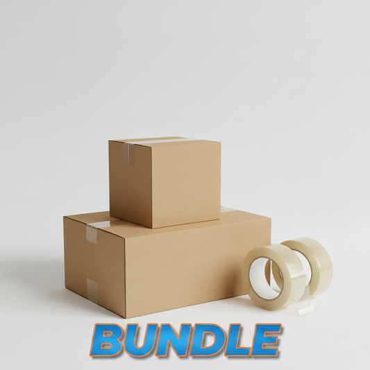The E-Commerce Starter Bundle (100 Boxes + 2 Rolls Heavy-Duty Tape)
