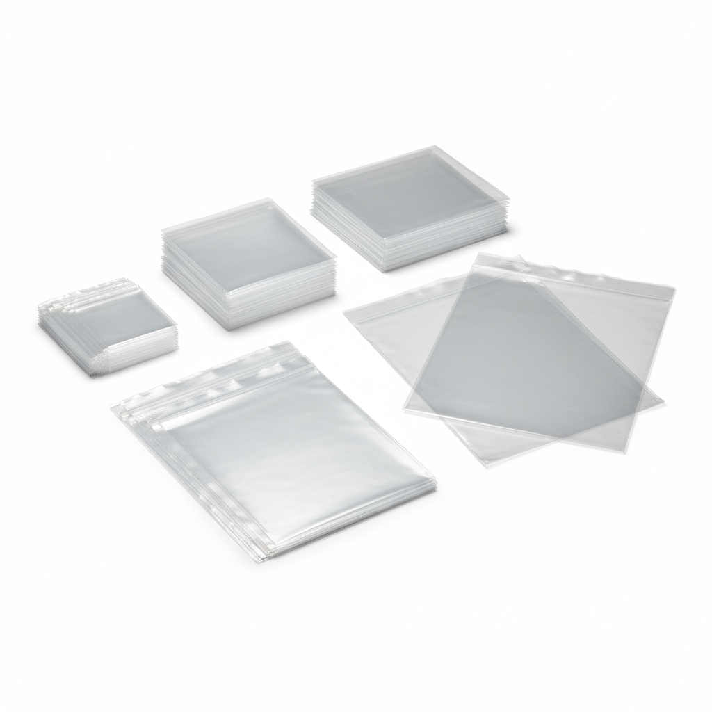 Flat clear poly bags