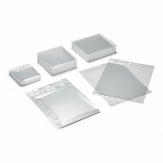 Flat clear poly bags